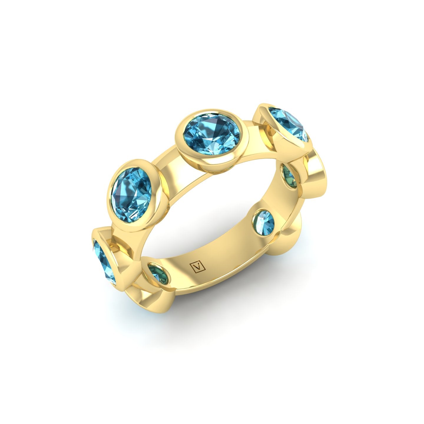 London Blue Topaz Bezel Band