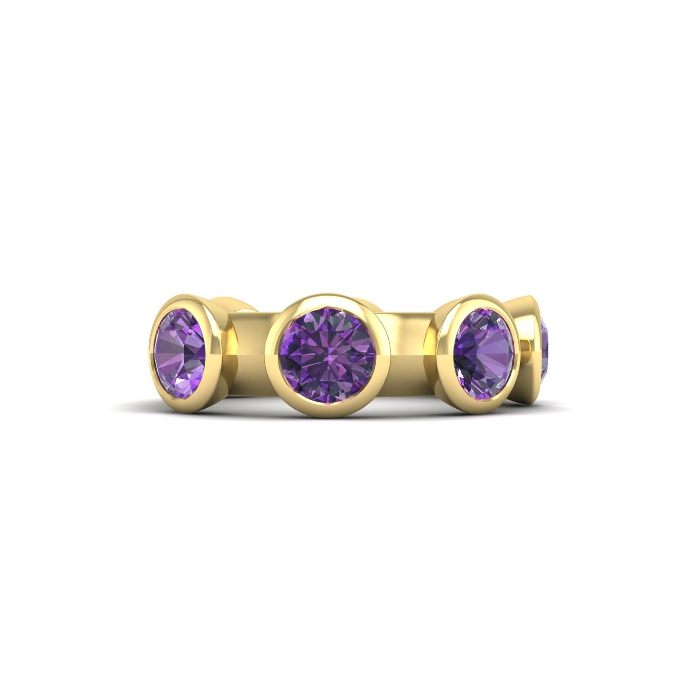 Amethyst Bezel Band