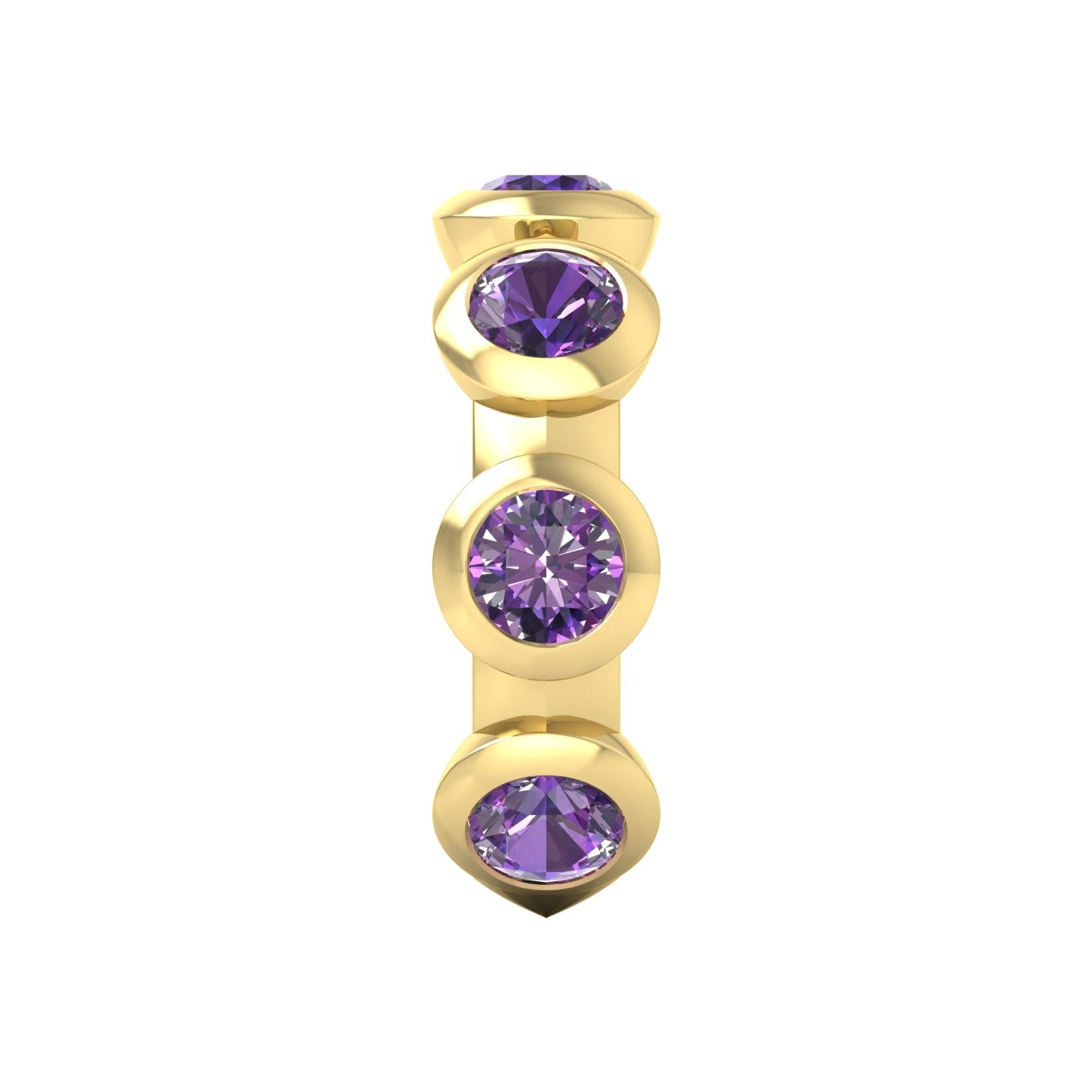 Amethyst Bezel Band