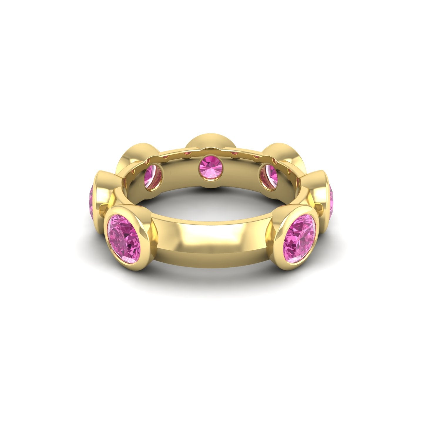 Pink Tourmaline Bezel Band