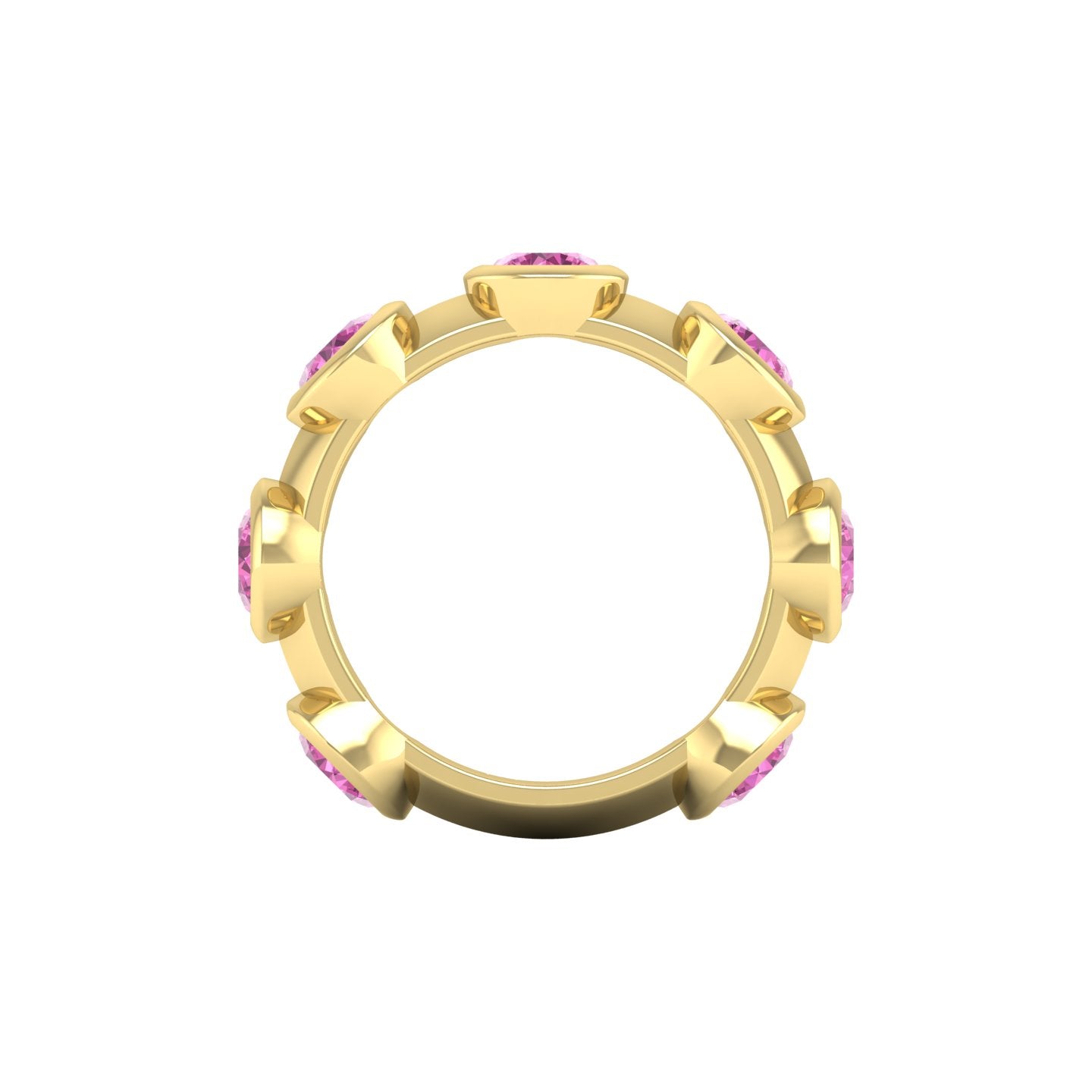 Pink Tourmaline Bezel Band