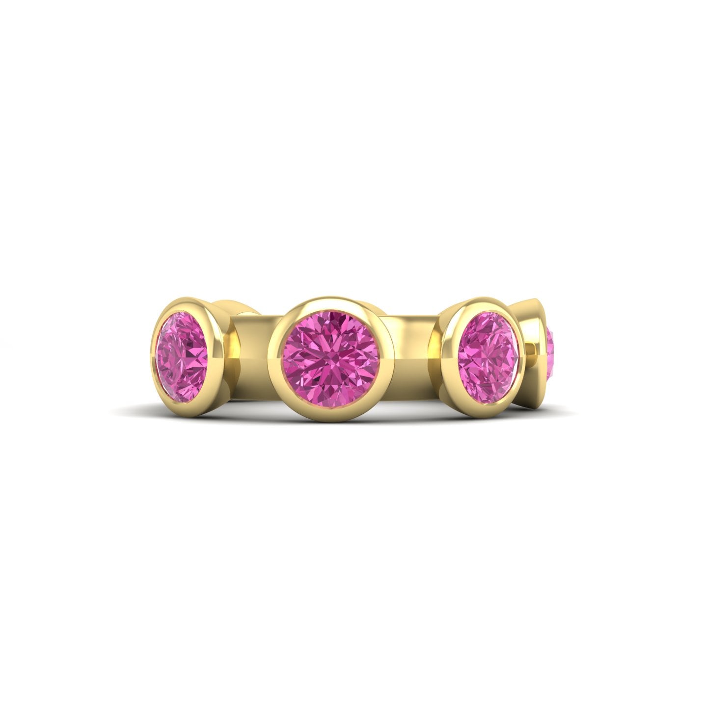 Pink Tourmaline Bezel Band