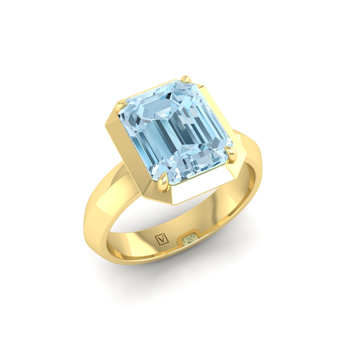 Aquamarine Bezel Ring