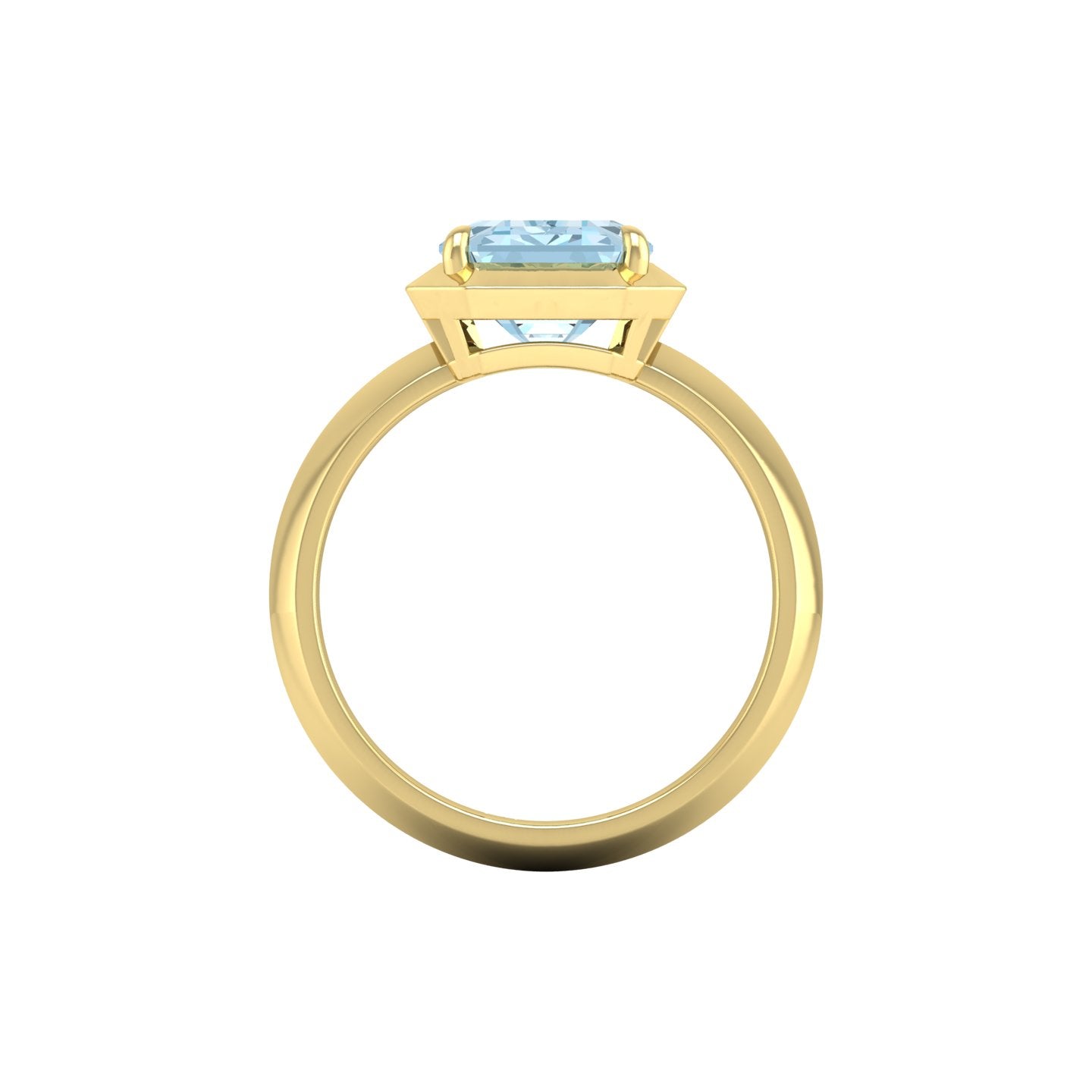 Aquamarine Bezel Ring