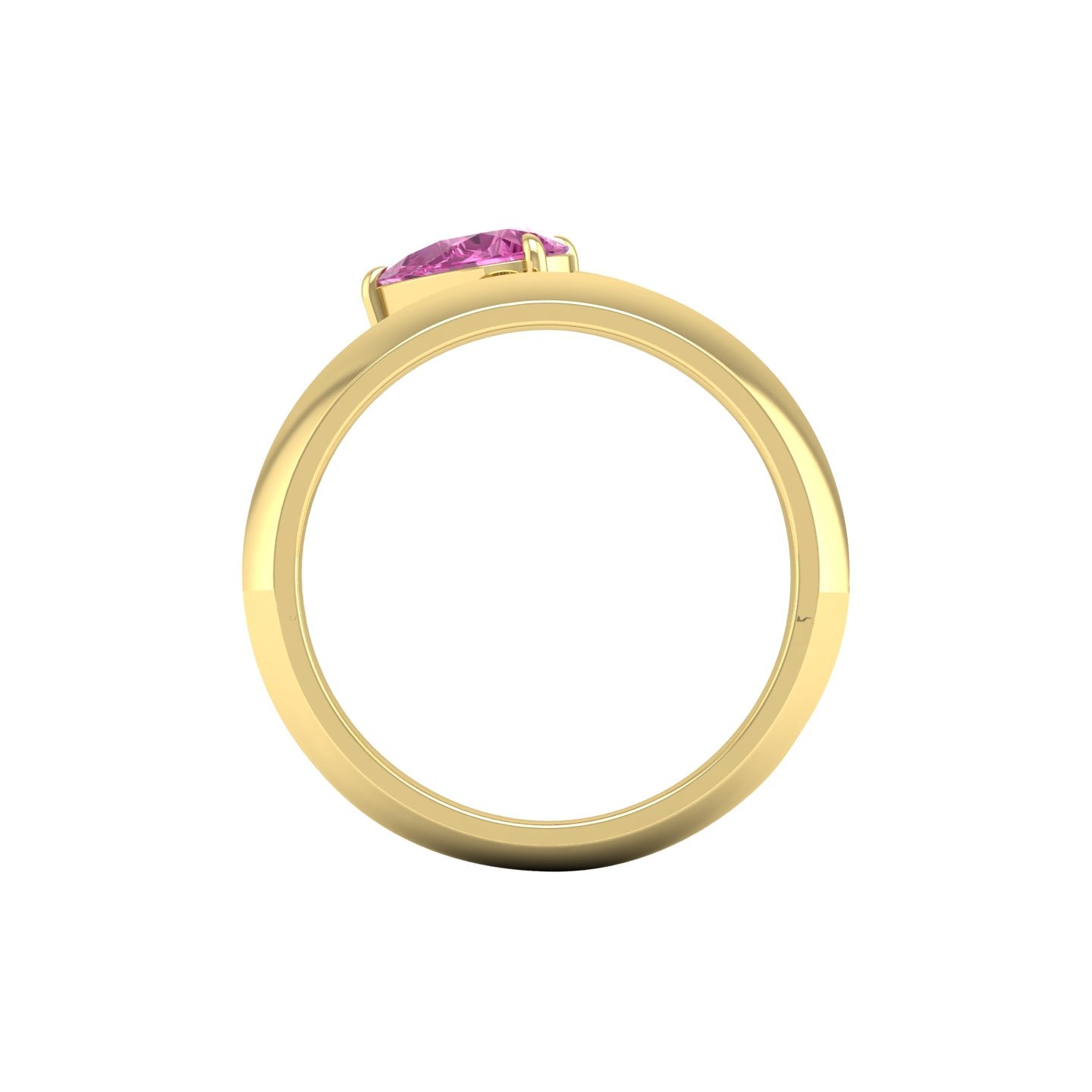 Pink Sapphire and Diamond Coil Ring