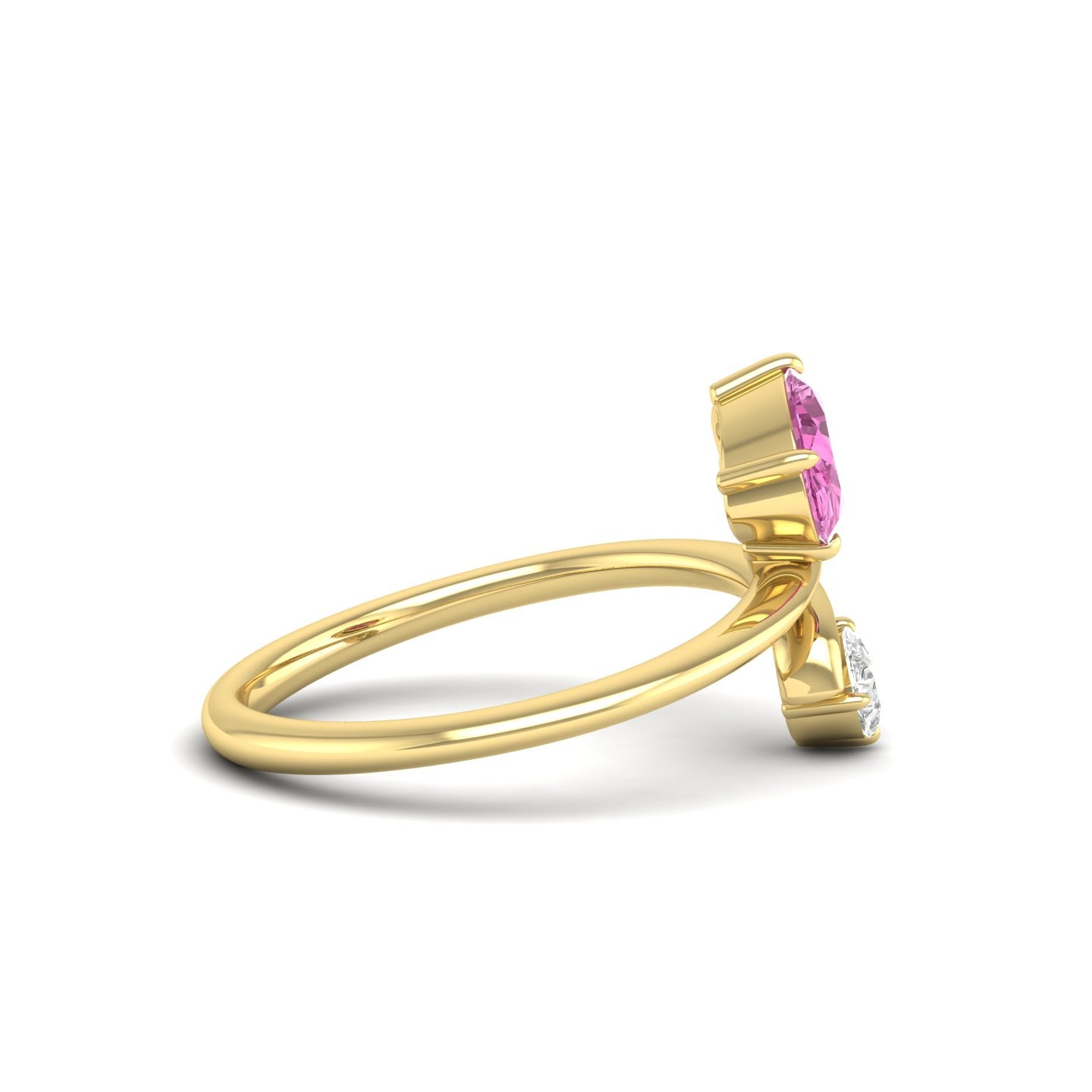 Pink Sapphire Bypass Ring