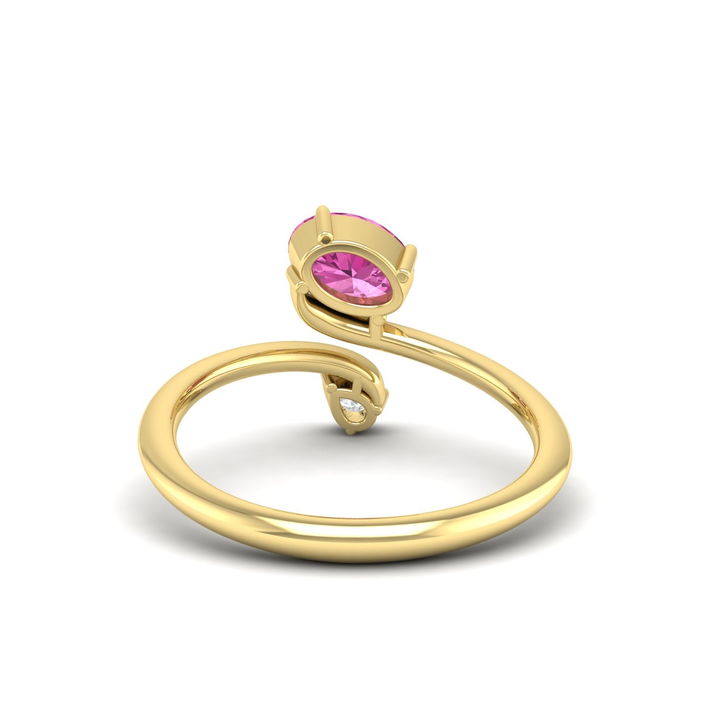 Pink Sapphire Bypass Ring